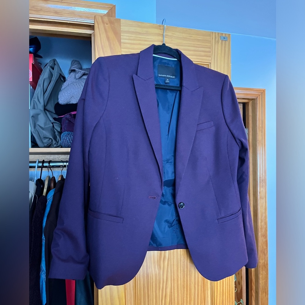 Purple/maroon banana republic blazer